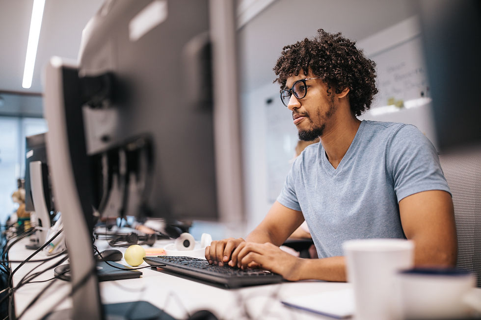 Man Working at Desk