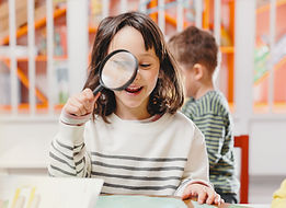 Reading with Magnifying Glass