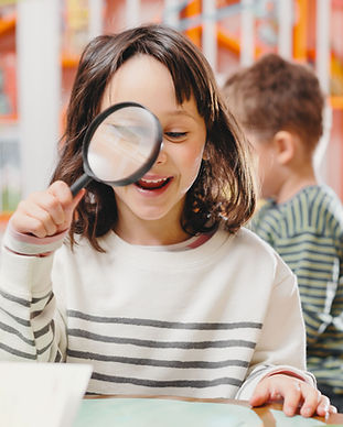 Reading with Magnifying Glass