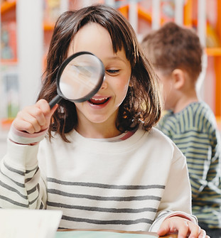 Reading with Magnifying Glass