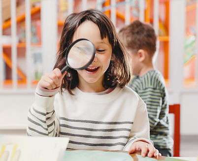 Reading with Magnifying Glass