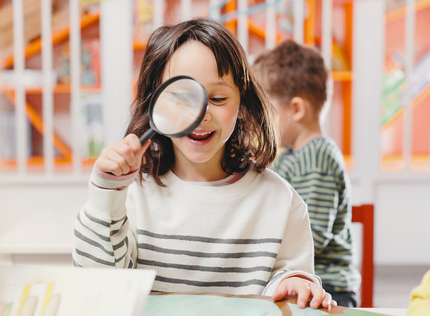 Reading with Magnifying Glass