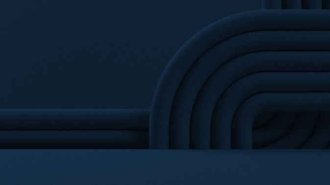 Blue Curved Tubes