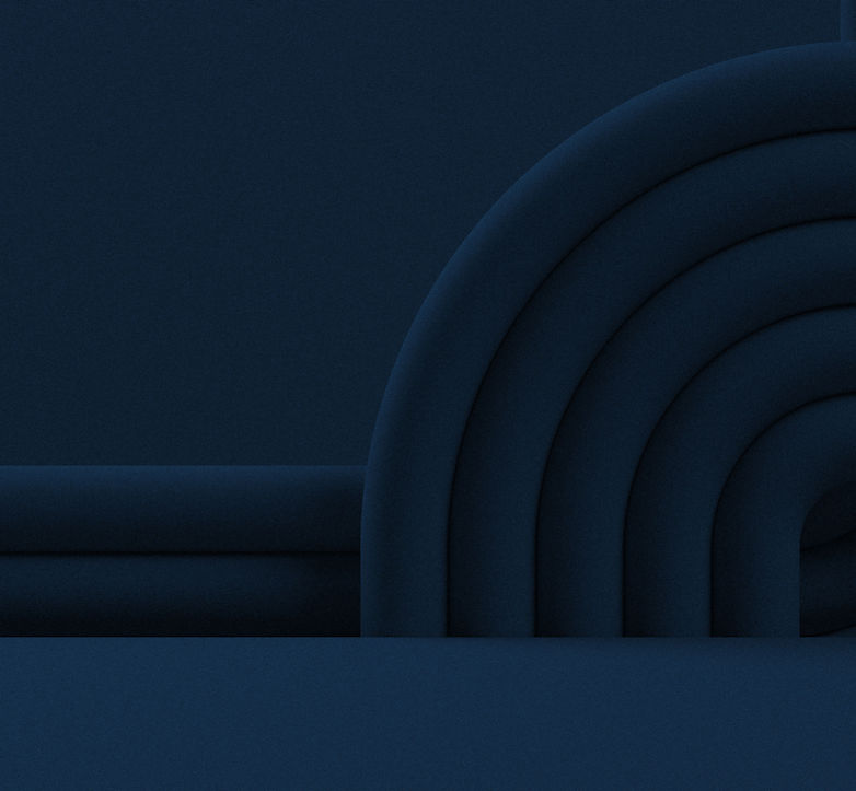 Blue Curved Tubes