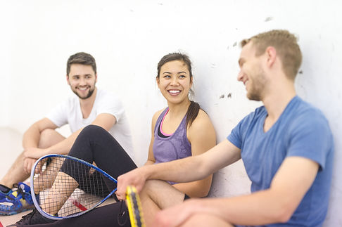Squash Players Resting