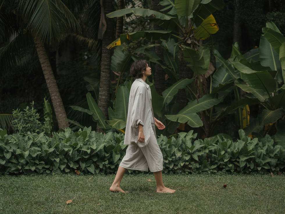 Woman Walking Outdoors