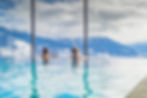 Infinity pool in the mountains