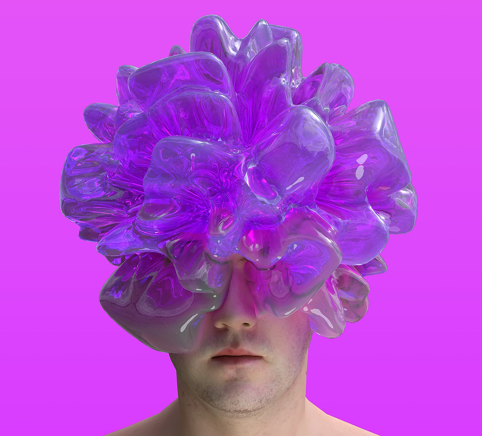 Surreal Purple Sculpture
