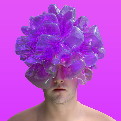 Surreal Face with Bubble