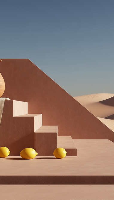 Minimalistisk ökenscen