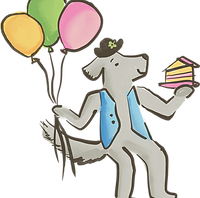 Cachorro com balões