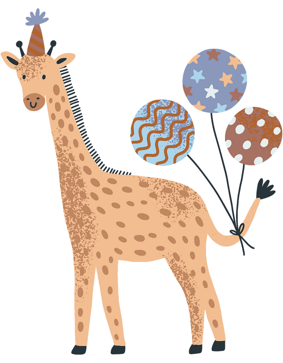 Giraffe With Balloons
