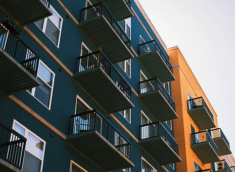 Outside view of Modern Florida Apartment Balconies