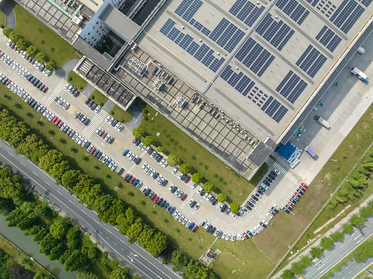 Solar Panels on Factory Building