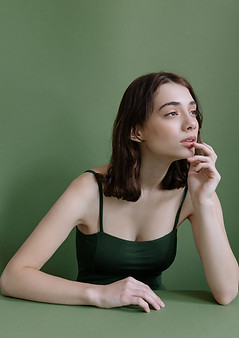 Woman Posing in Studio