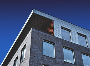 Edificio de la pared de ladrillo