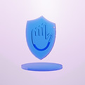 Icono del escudo azul