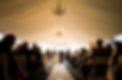 Wedding ceremony under canopy