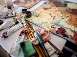 Art Supplies Table