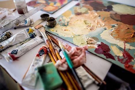Art Supplies Table
