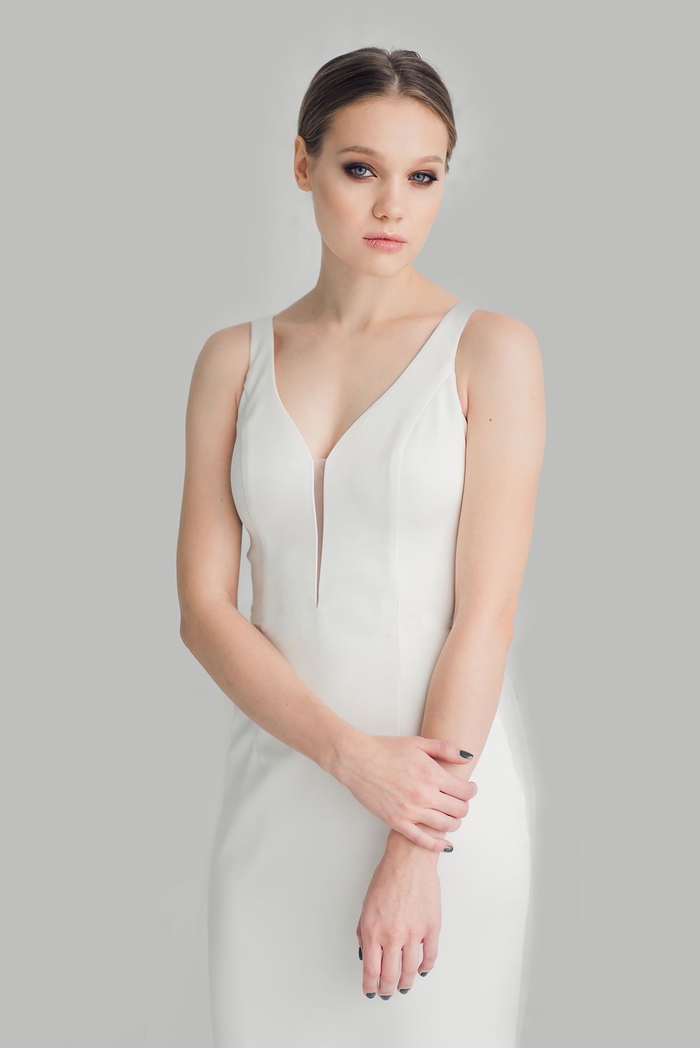 Elegant white dress portrait