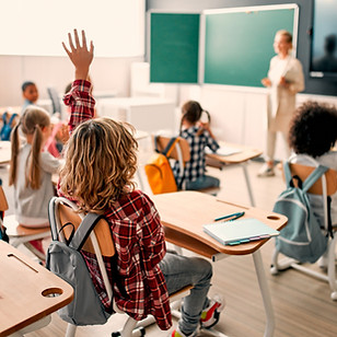 Children raising hands