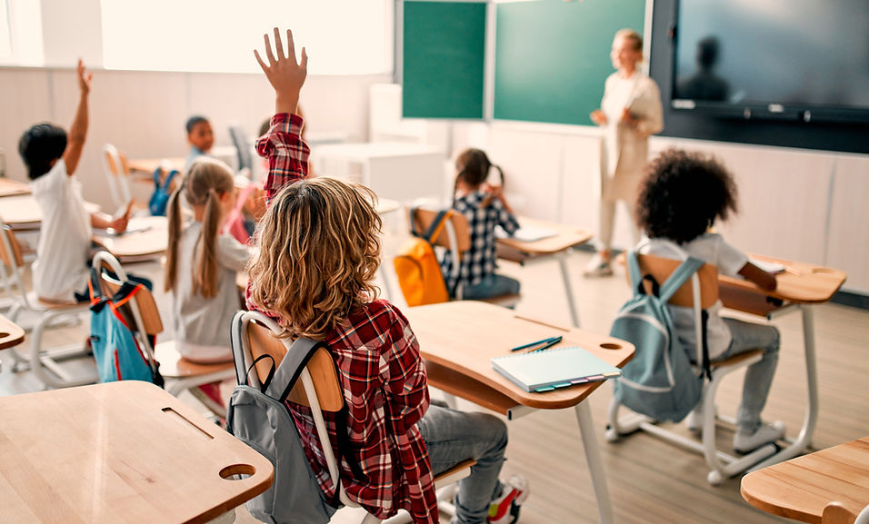 Children raising hands