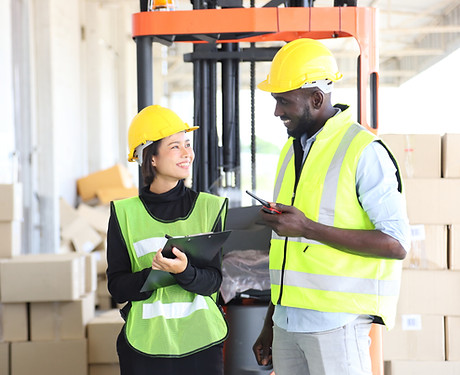 Workers with Safety Vests