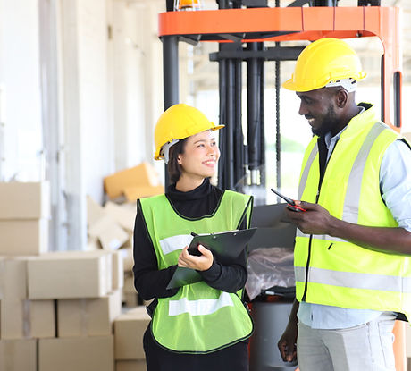 Workers with Safety Vests