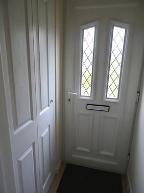 white door of a house