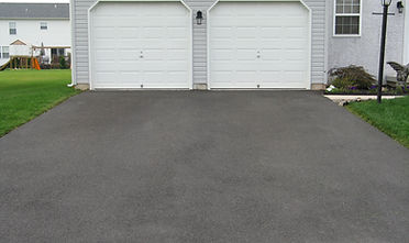 Driveway in front of house untreated