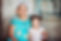 Smiling Grandmother and Grandchild