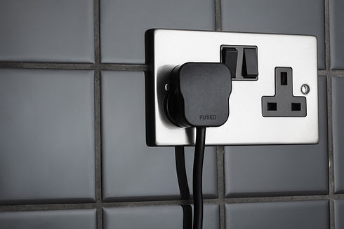 Double plug socket in contemporary kitchen