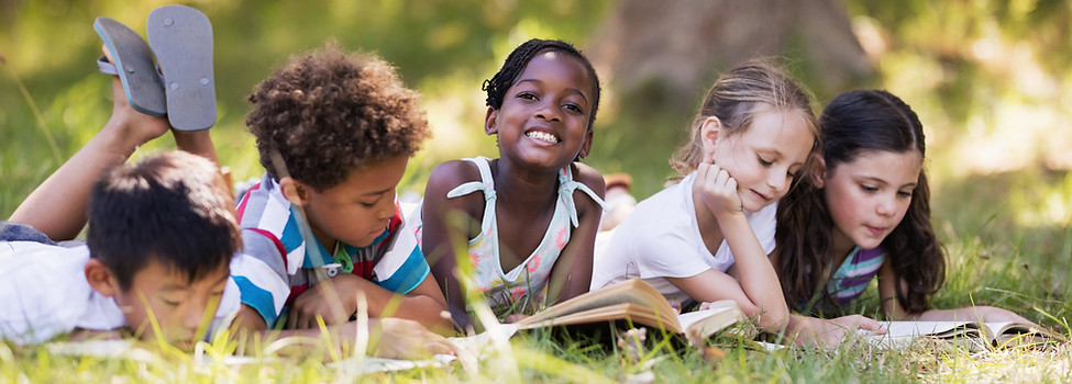 Kids Reading Outdoor