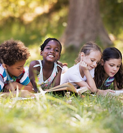 Kids Reading Outdoor