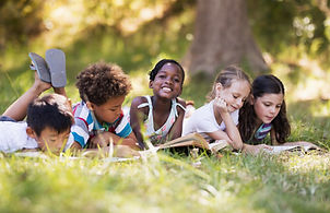 Kids Reading Outdoor