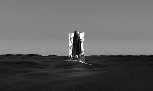 Floating Hooded Figure