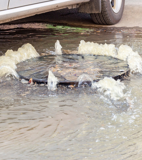 Overflowing Manhole Cover