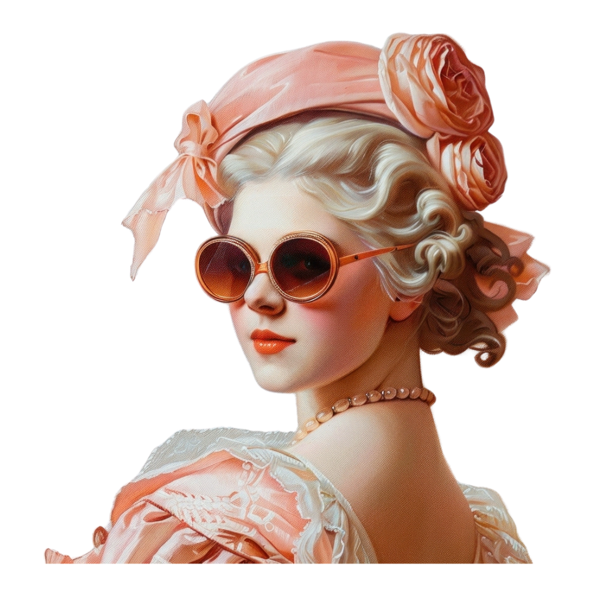 サングラスをかけたヴィンテージの女性