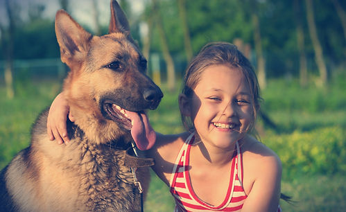 Girl with her Dog