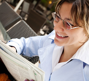 Woman Reading the Morning Paper