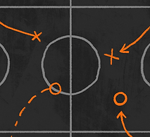 Spielstrategieplan  zur besten Aufstellung auf dem Spielfeld