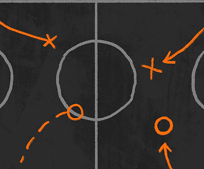 Strategiediagramm für Sportspiele