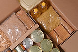Canned Food in Boxes