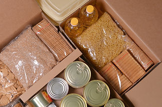 Canned Food in Boxes