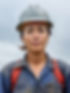 Worker with Safety Helmet