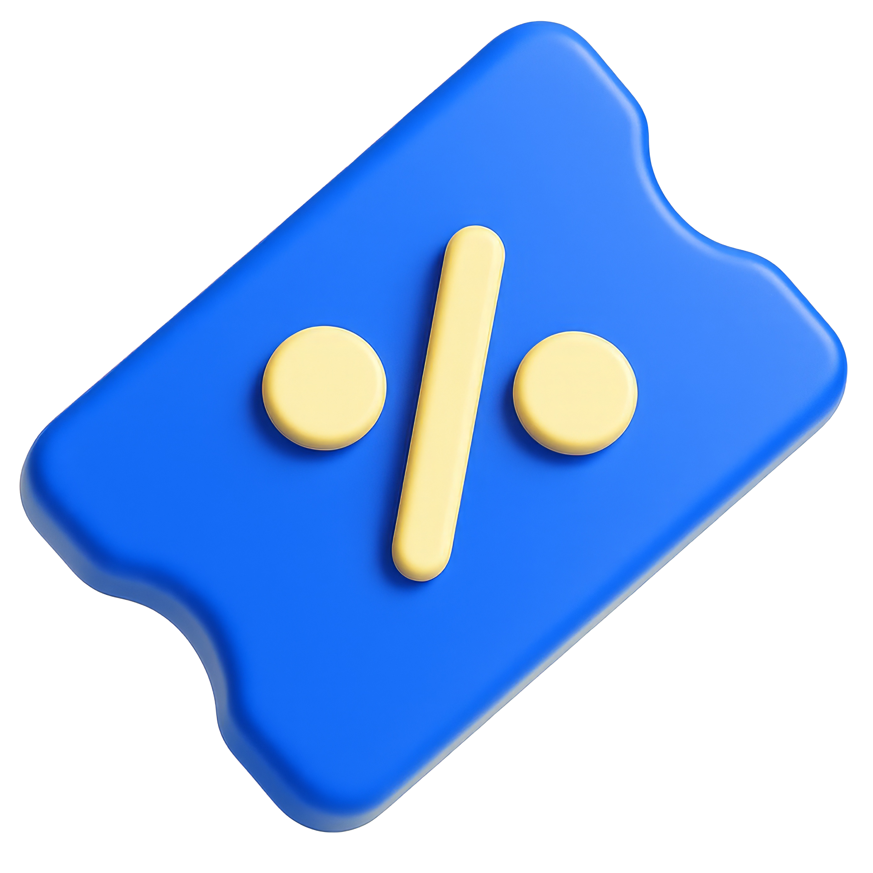 Icono de descuento azul