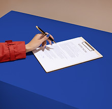 Document de signature du presse-papiers