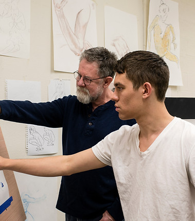Art Teacher and Student