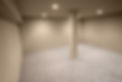 Abstract image of a newly constructed basement bedroom